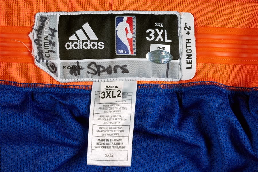 Amar'e Stoudemire 2013-14 Knicks Game-Used Shorts (Steiner) 