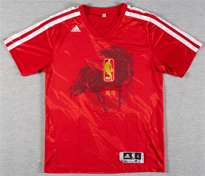 2013-14 Raymond Felton Knicks Game-Used Chinese New Year Shooting Shirt (Steiner)