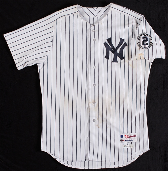 Brian McCann 2014 Yankees Game-Used Jersey w/Derek Jeter Patch (MLB) (Steiner)