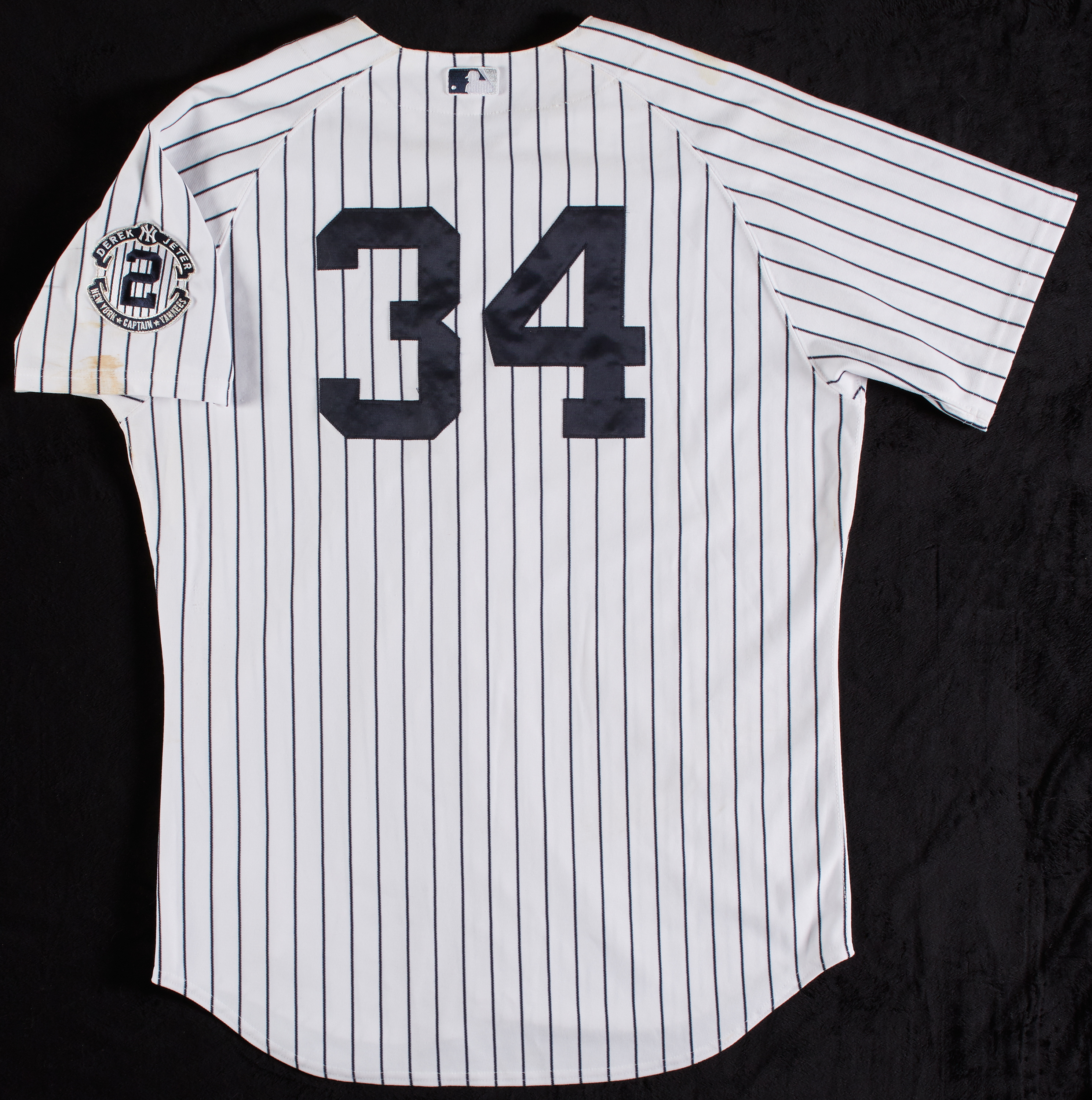 Lot Detail - Brian McCann 2014 Yankees Game-Used Jersey w/Derek Jeter Patch  (MLB) (Steiner)