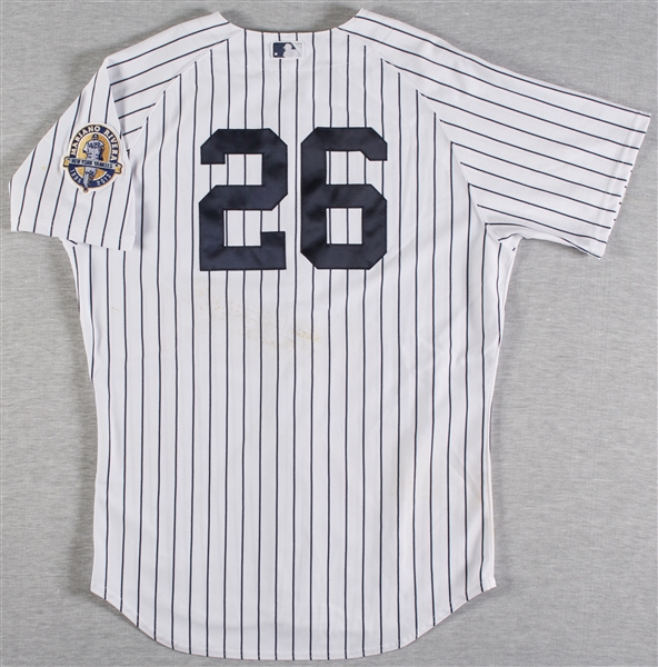 Eduardo Nunez 2013 Yankees Game-Used Jersey w/Mariano Rivera Patch (MLB) (Steiner)