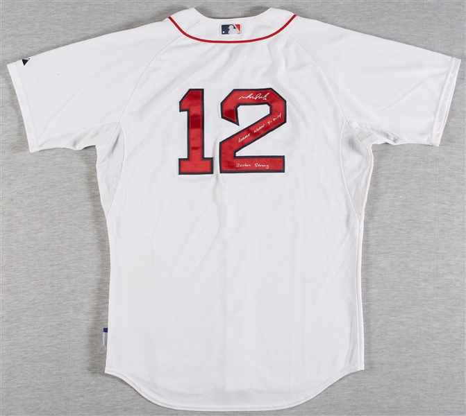 Mike Napoli 2014 Red Sox Game-Used Signed Jersey w/Boston Strong Inscription (MLB) (Fanatics)