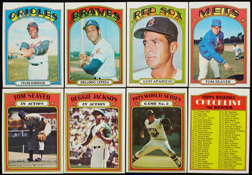 1972 Topps Baseball High-Grade Partial Set From Vending, HOFers, Specials, 15 Slabbed (464)