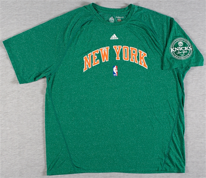 Roger Mason Jr. 2010-11 Knicks Game-Used Climalite St. Patrick’s Day T-Shirt (Steiner) 