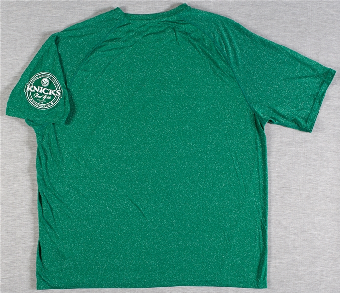 Roger Mason Jr. 2010-11 Knicks Game-Used Climalite St. Patrick’s Day T-Shirt (Steiner) 