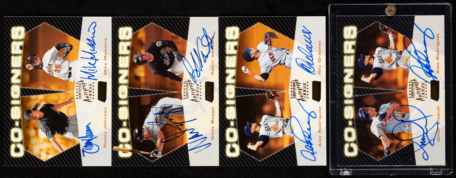 2000 Stadium Club Co-Signers Group with Rodriguez, Johnson, Mussina (12) 