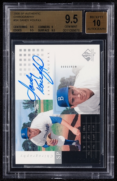 2000 SP Authentic Chirography Sandy Koufax BGS 9.5 (AUTO 10)