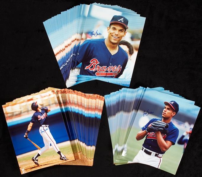 David Justice Signed 8x10 Photos Hoard (197)