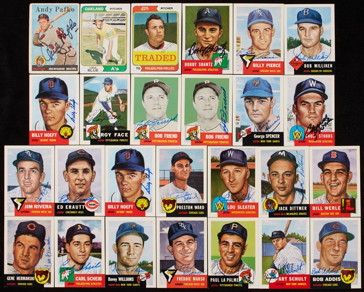 Signed 1953 Topps Archives, Etc. Group (25)