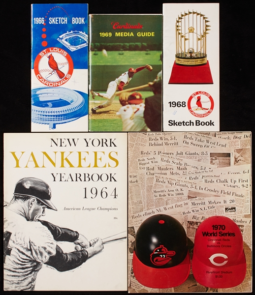 Vintage Programs Group with 1970 World Series, 1964 Yankees Yearbook (5)