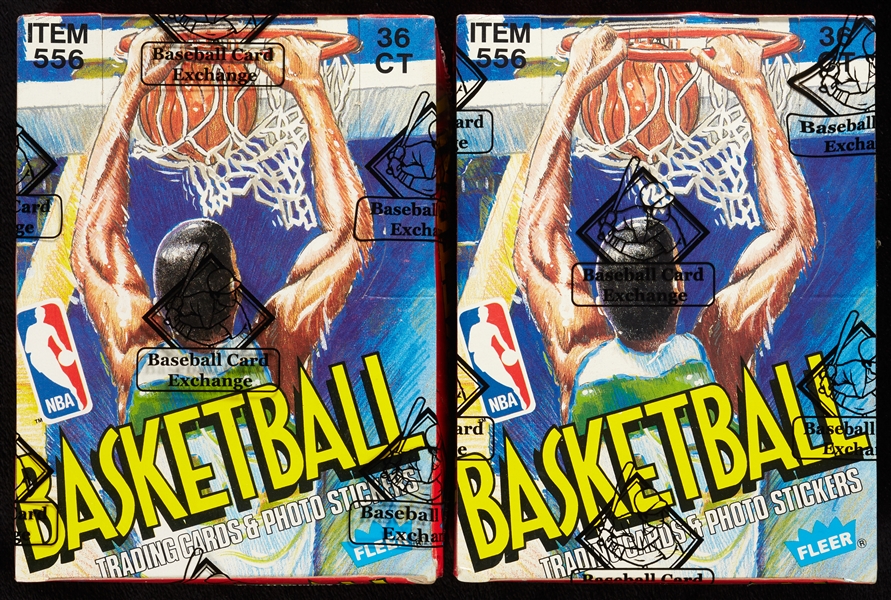 1989-90 Fleer Basketball Wax Boxes Pair (2) (BBCE)