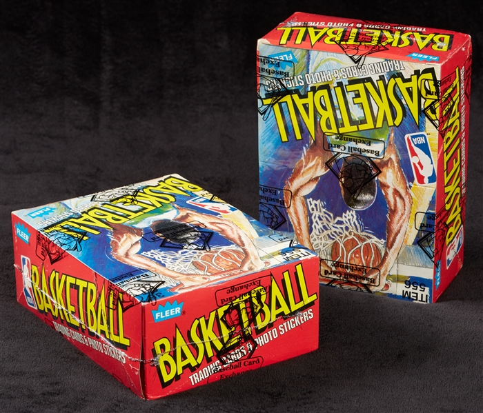 1989-90 Fleer Basketball Wax Boxes Pair (2) (BBCE)