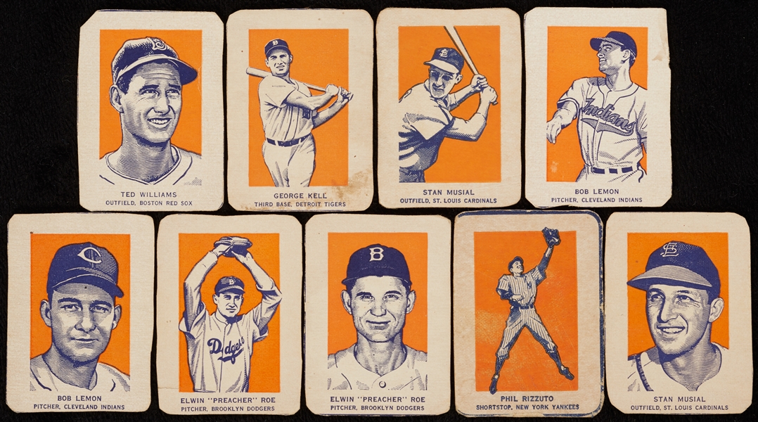 1952 Wheaties Cards Group of Nine (9)