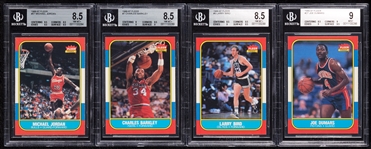 1986-87 Fleer Basketball Complete Set (132) with Stickers