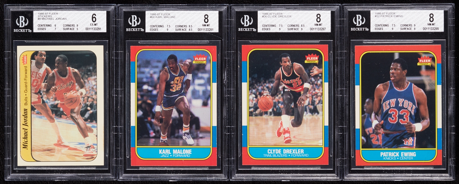 1986-87 Fleer Basketball Complete Set (132) with Stickers
