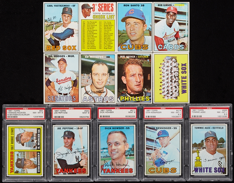 1967 Topps Baseball Super High-Grade Group With HOFers, High Nos., Stars (100)