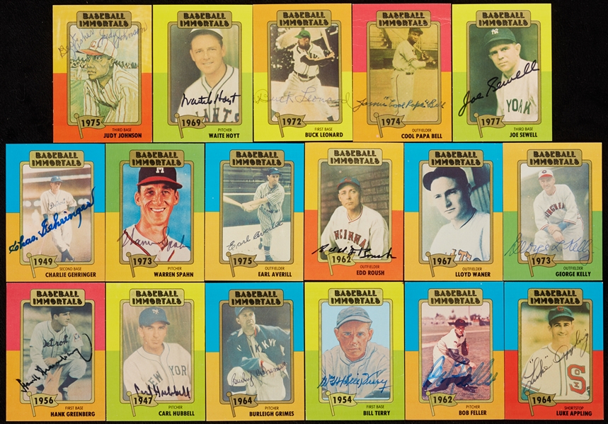 1980 Baseball Immortals Signed Group (17)
