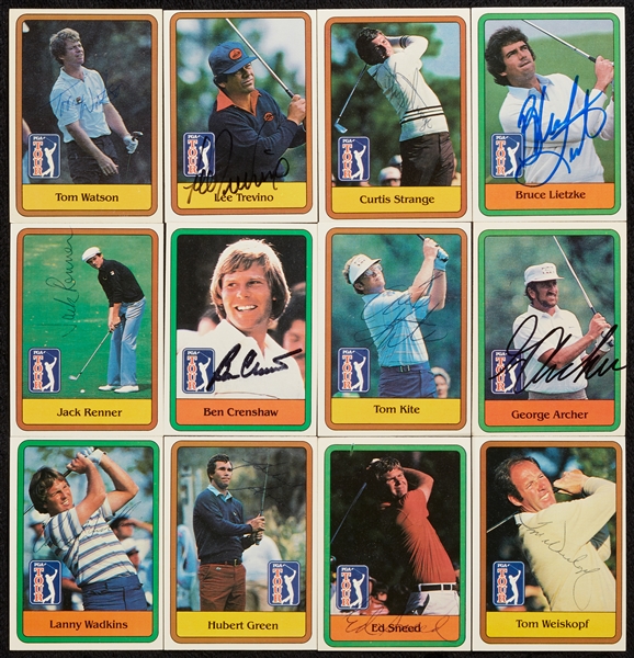 1981 Donruss Golf Near Set with 61 Autographs (61/65)