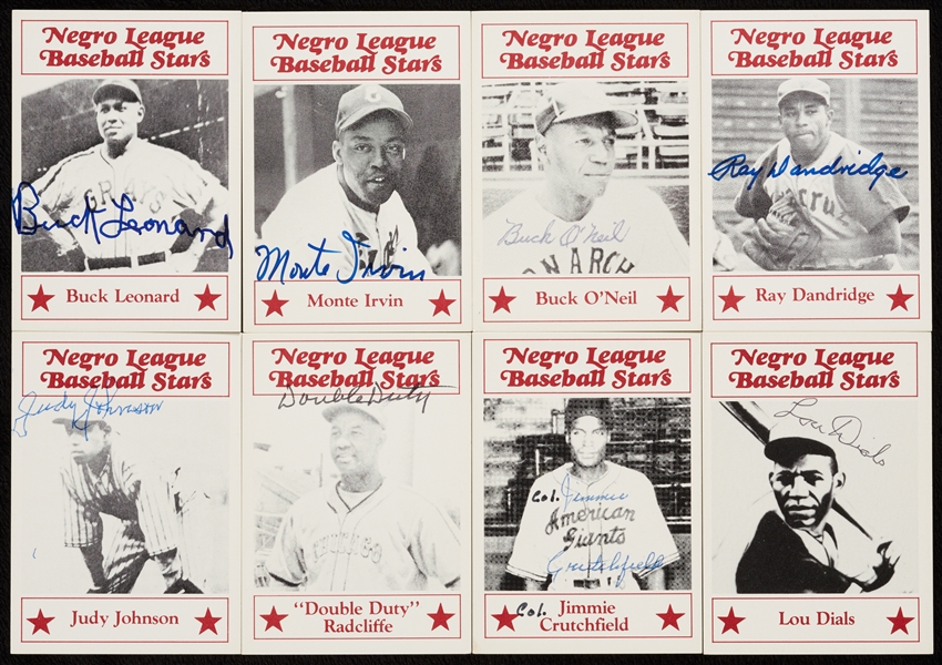 1986 Larry Fritsch Cards Negro League Baseball Stars Set with 35 Autographs (35/119)