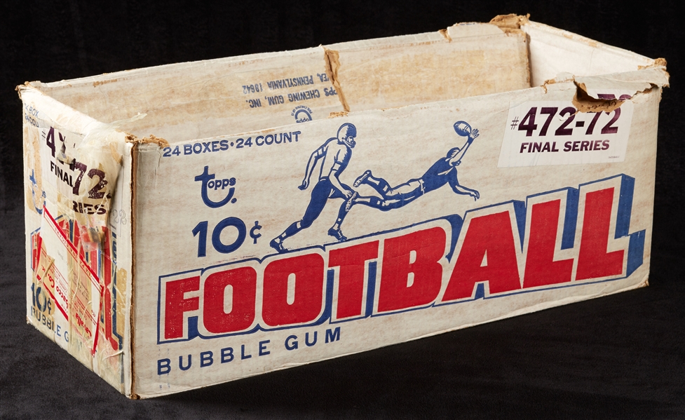 1972 Topps High Numbers Football Empty Wax Case
