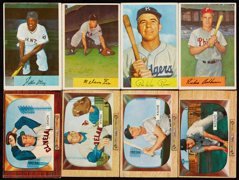 1954 and 1955 Bowman Baseball Group With HOFers (122)