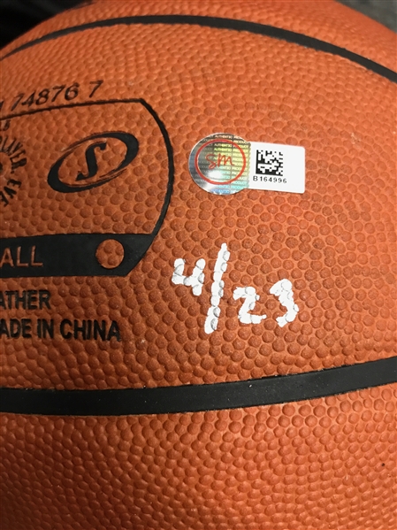 Michael Jordan & Tom Brady Dual-Signed Spalding Game Ball (4/23) (UDA) (Tri-Star)