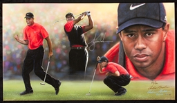 Tiger Woods Signed 32x58 Andrew Goralski Canvas Lithograph (40/50) (UDA)