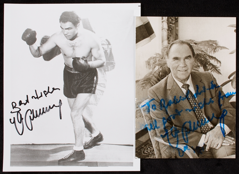 Max Schmeling Signed Photo Pair (2)