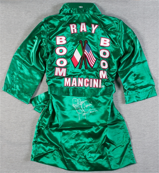 Ray Boom Boom Mancini Signed Boxing Robe (BAS)