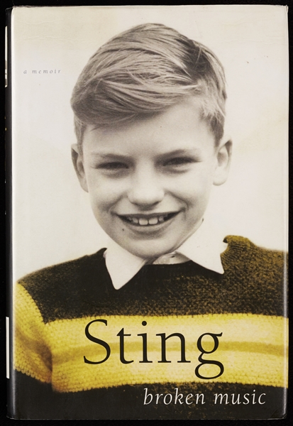 Sting Signed Sting Broken Music First Edition Book (BAS)