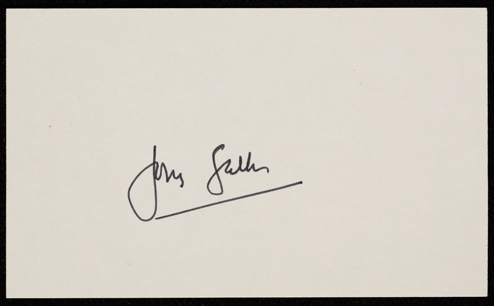 Jonas Salk Signed 3x5 Index Card (Graded BAS 10)