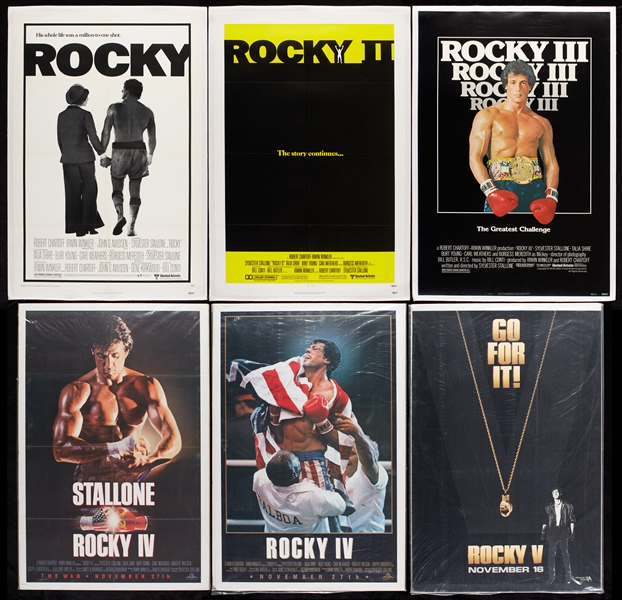 Rocky I, II, III, IV & V Uncut Movie Posters (6)