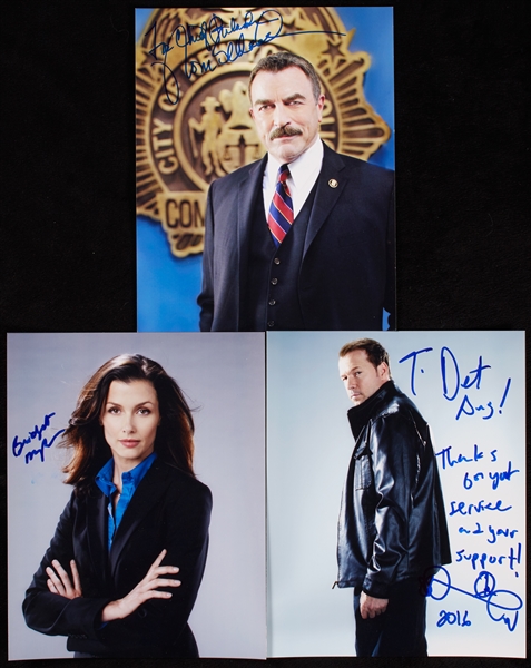 Blue Bloods Signed Photo Group with Tom Selleck, Wahlberg, Moynahan (3)