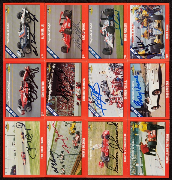 1992 Collegiate Collection Legends of Indy Racing Set with 49 Autographs (49/100)