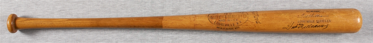 Ted Williams 1951-55 Game-Used & Signed H&B Louisville Slugger Bat (JSA) (Graded MEARS A8)