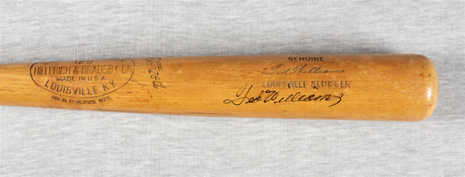 Ted Williams 1951-55 Game-Used & Signed H&B Louisville Slugger Bat (JSA) (Graded MEARS A8)