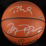 Michael Jordan & Tom Brady Dual-Signed Spalding Game Ball (4/23) (UDA) (Tri-Star)