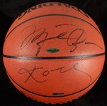 Michael Jordan & Kobe Bryant Dual-Signed Spalding Game Ball (UDA)