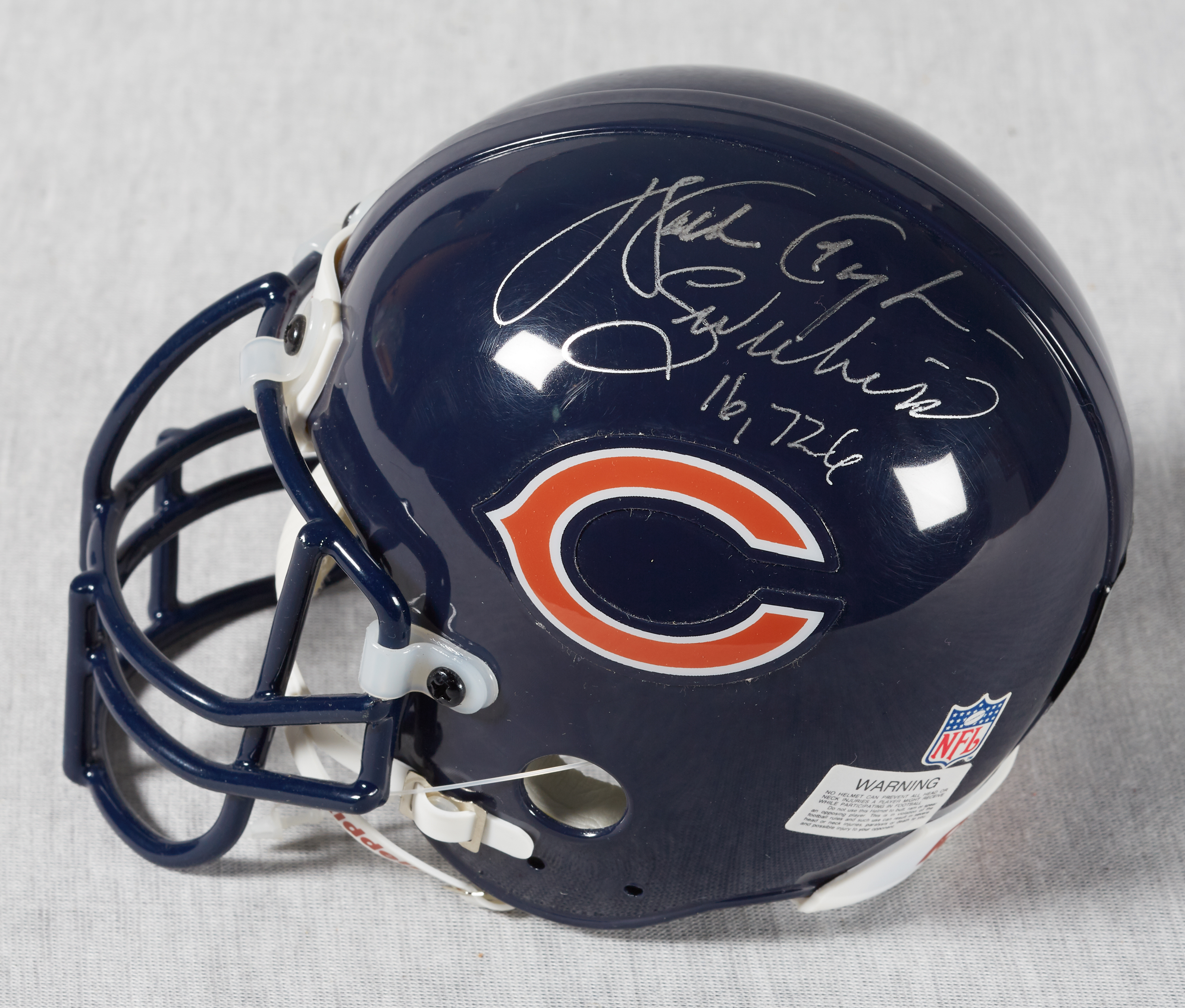 walter payton signed helmet