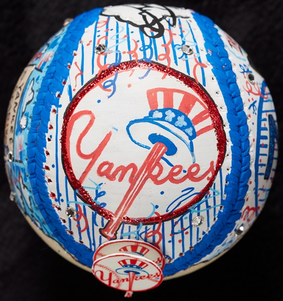 Mickey Mantle Single-Signed Charles Fazzino Hand-Painted Baseball (UDA)
