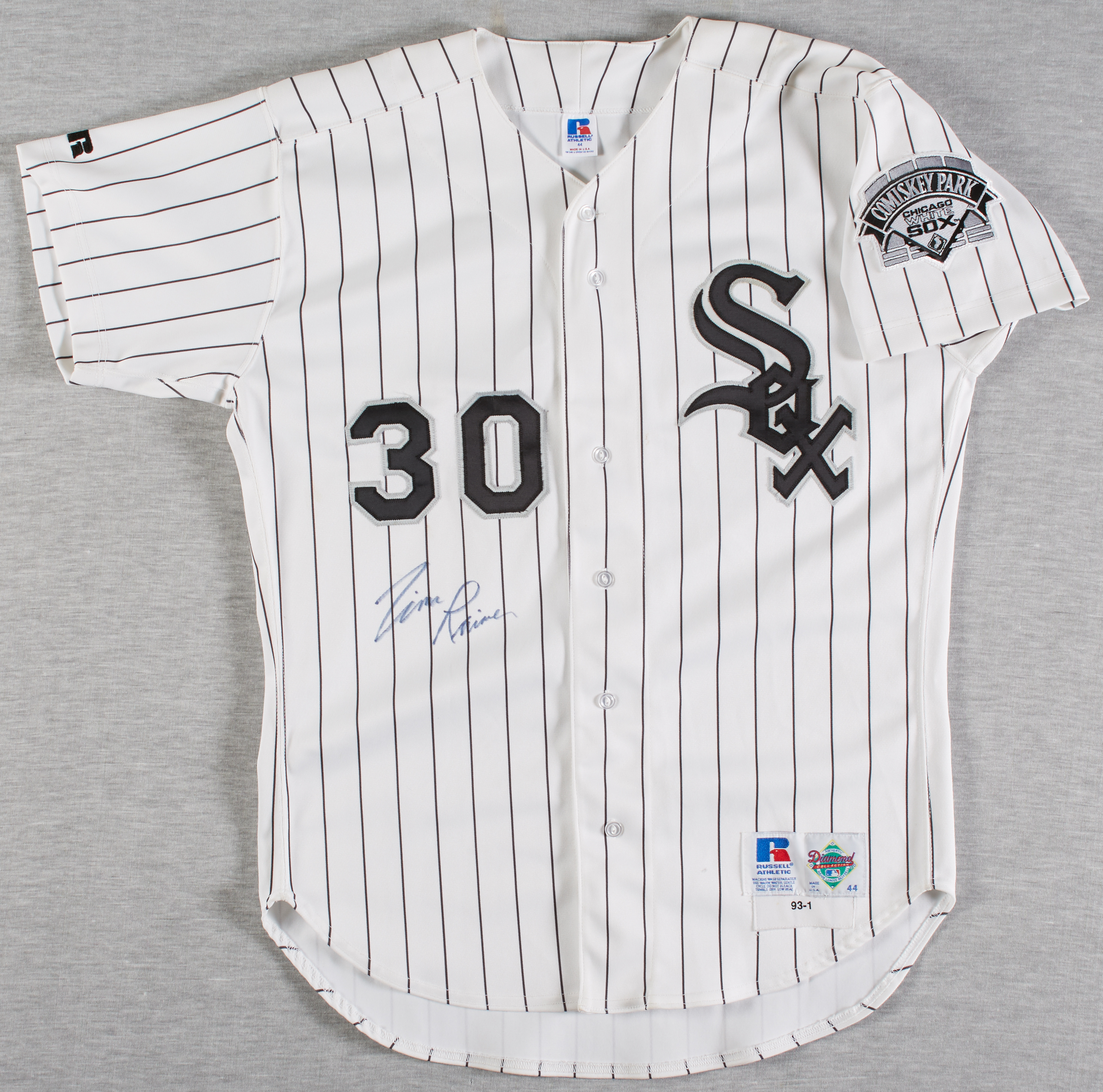 Lot Detail - Tim Raines 1993 Game-Issued & Signed White Sox Home