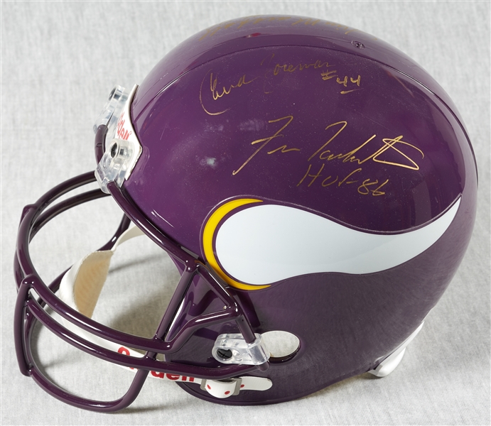 Minnesota Vikings Greats Signed Full-Size Helmet Pair with Tarkenton, Page, Eller, Culpepper (2)
