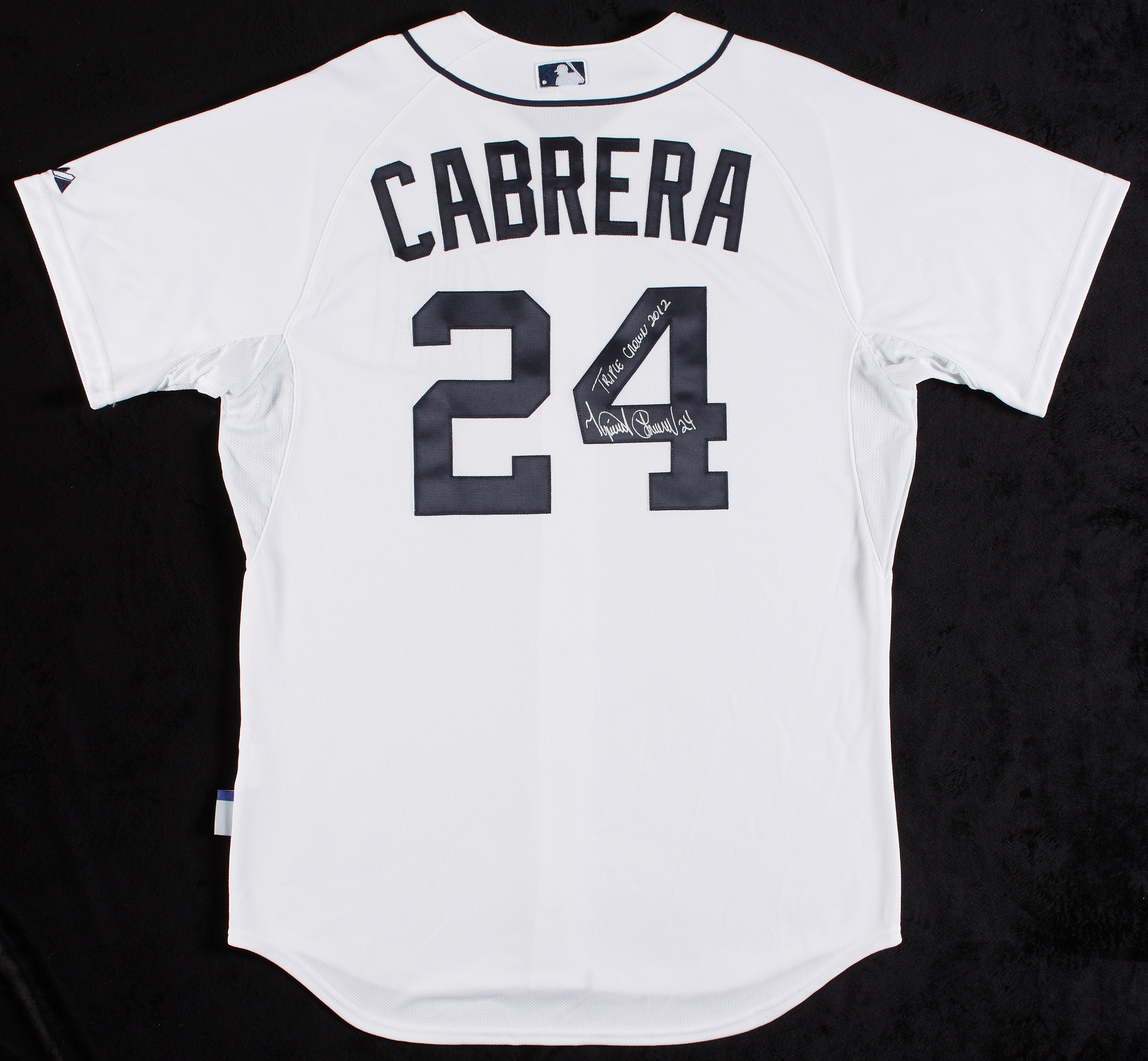 Lot Detail - Miguel Cabrera Signed Tigers Jersey Triple Crown
