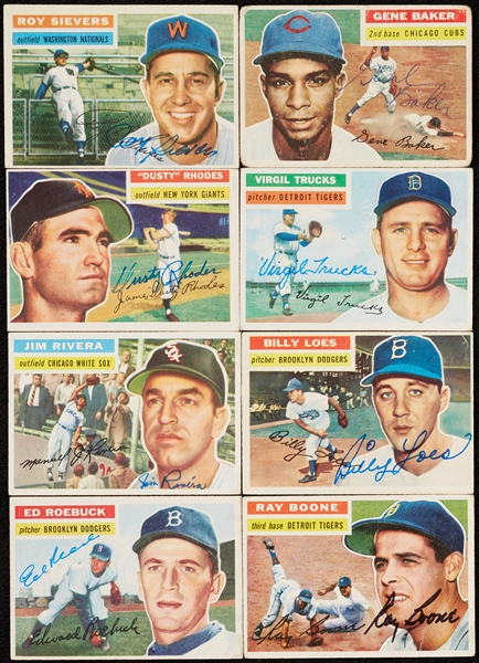 Signed 1956 Topps Baseball Minor Stars & Commons Group (32)