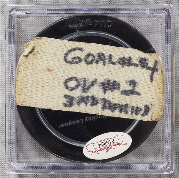 Alex Ovechkin Signed Game-Used Goal Puck Goal #4, OV #2, 3rd Period (JSA)