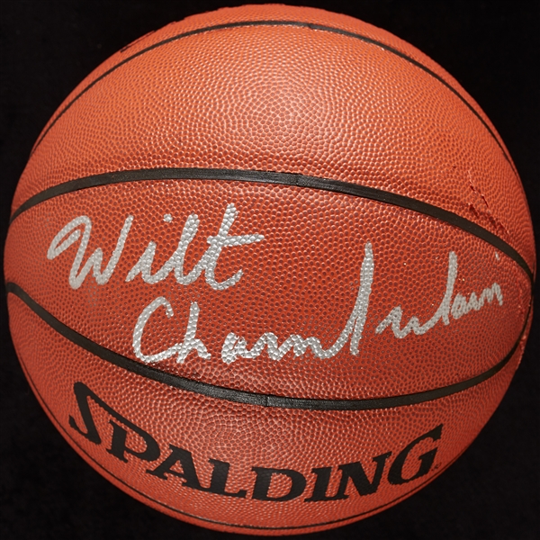 Wilt Chamberlain, Oscar Robertson & Dominique Wilkins Signed Spalding Basketball (BAS)