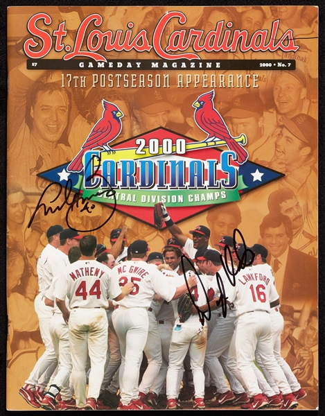 Darryl Kile Signed Cardinals Gameday Magazine (2000) (JSA)