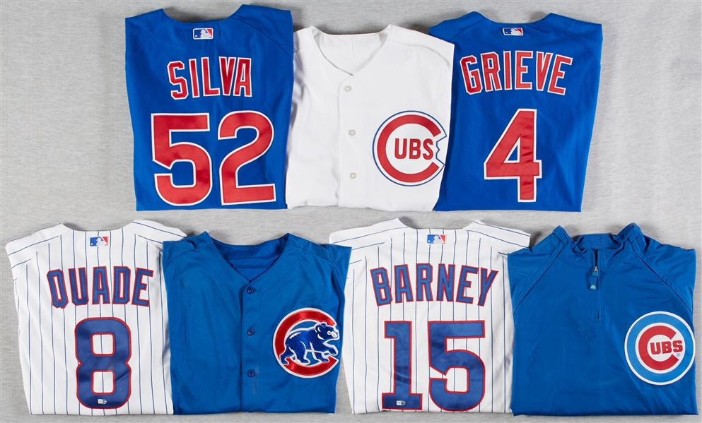 Chicago Cubs Game-Used Jersey, Warm-ups Group (7)