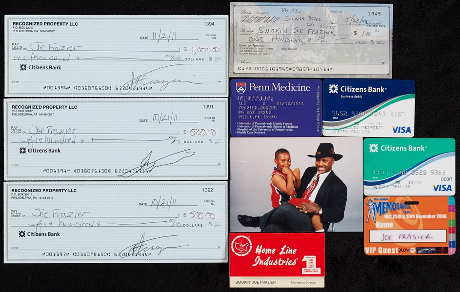 Personal Trove From Smokin’ Joe Frazier With Credit Cards, Checks (10)