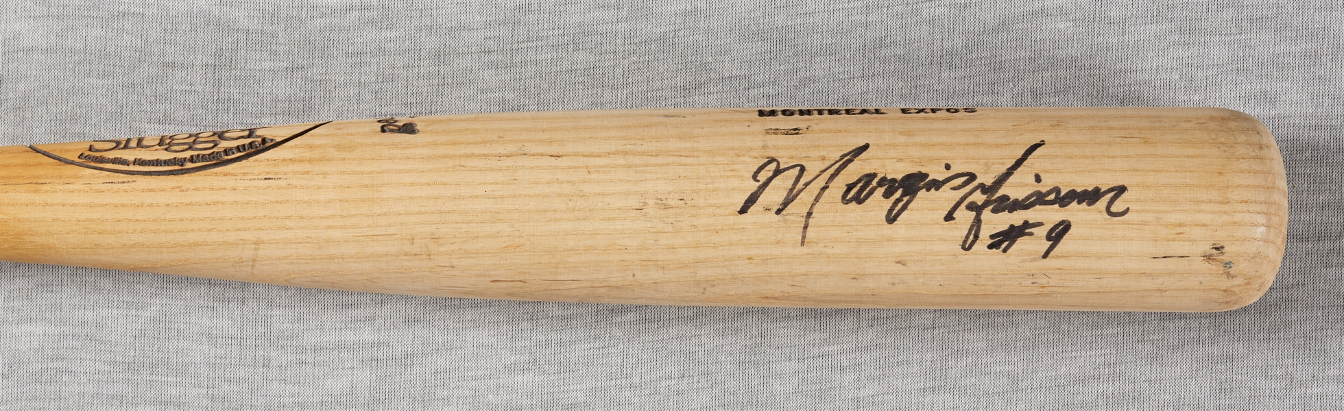 Marquis Grissom Game-Used & Signed Louisville Slugger Bat 